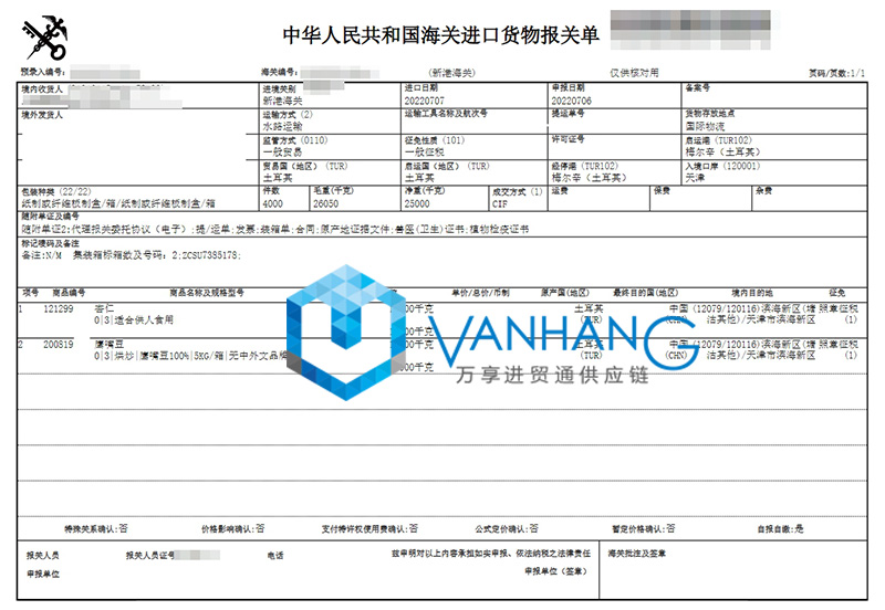 土耳其杏仁進(jìn)口報(bào)關(guān)流程 土耳其杏仁進(jìn)口報(bào)關(guān)流程